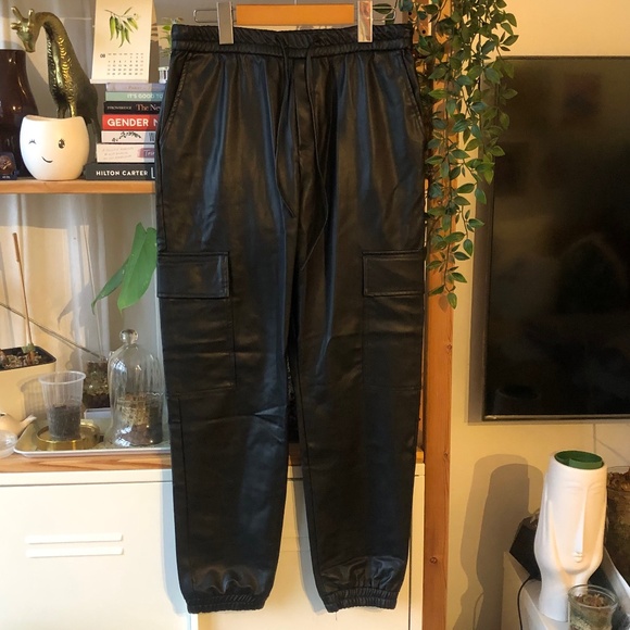 ZARA Faux Leather Pants. Size S - Picture 1 of 10